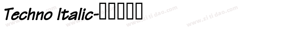 Techno Italic字体转换